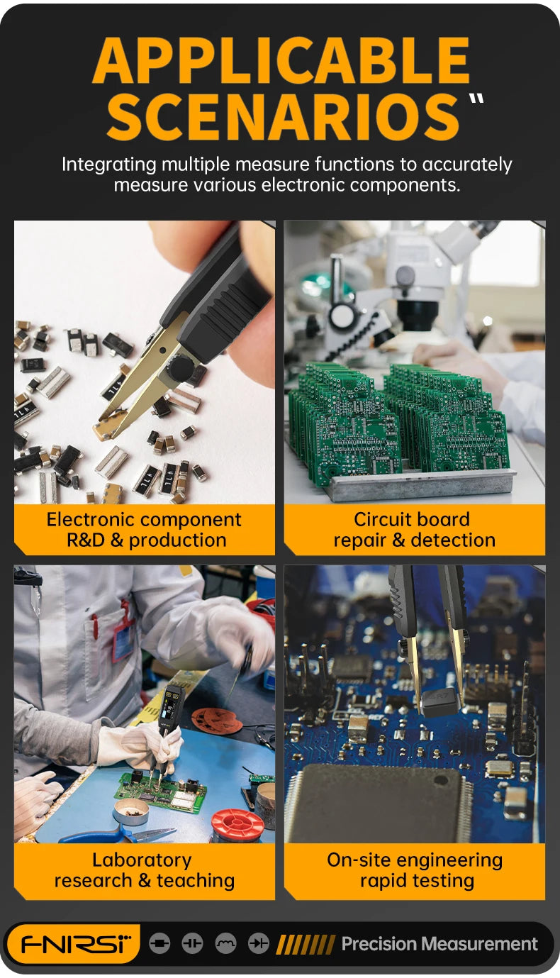 FNIRSI LCR-ST1 – Pinzas Digitales Inteligentes para Medición de Componentes SMD