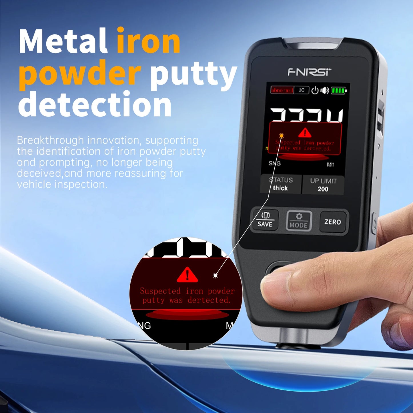 FNIRSI CTG-20 – Medidor Digital de Espesor de Pintura y Recubrimientos para Automóviles