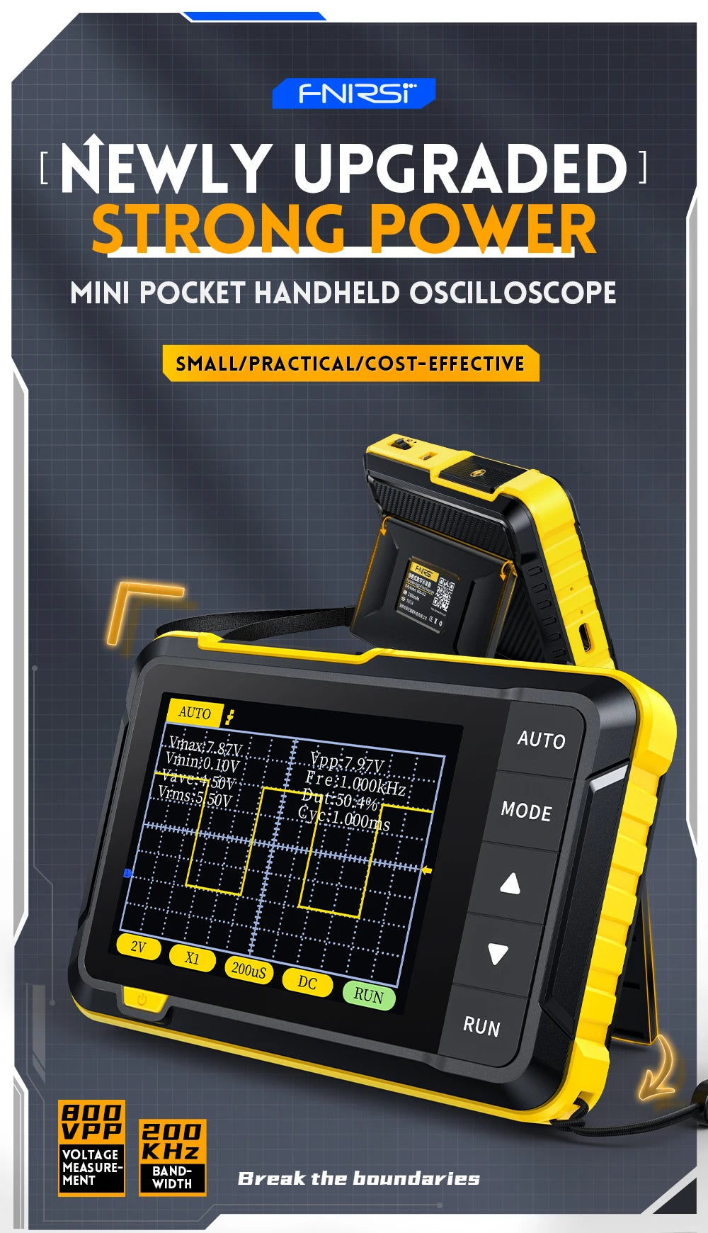 FNIRSI DSO510 / DSO152 / DSO153 – Mini Osciloscopios Digitales Portátiles 2 en 1