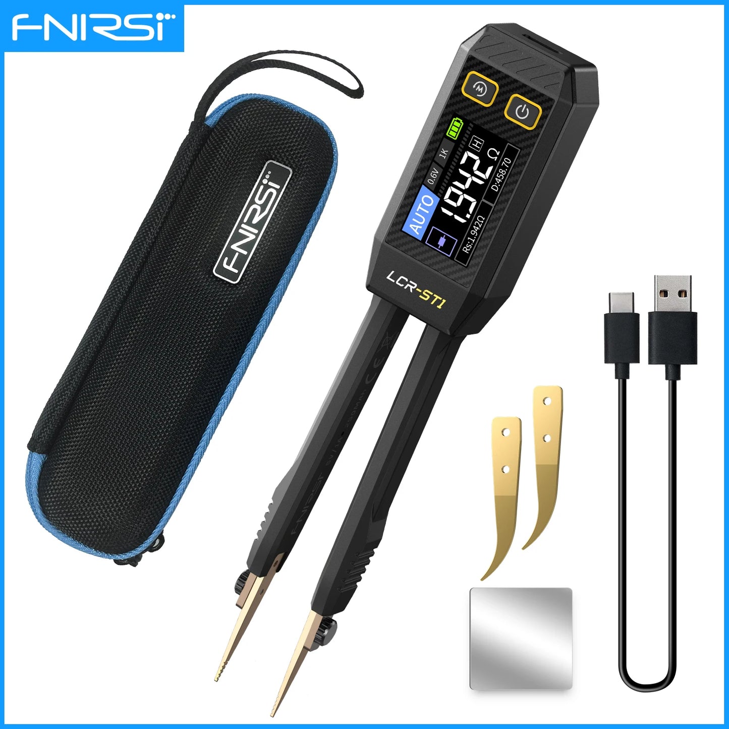 FNIRSI LCR-ST1 – Pinzas Digitales Inteligentes para Medición de Componentes SMD
