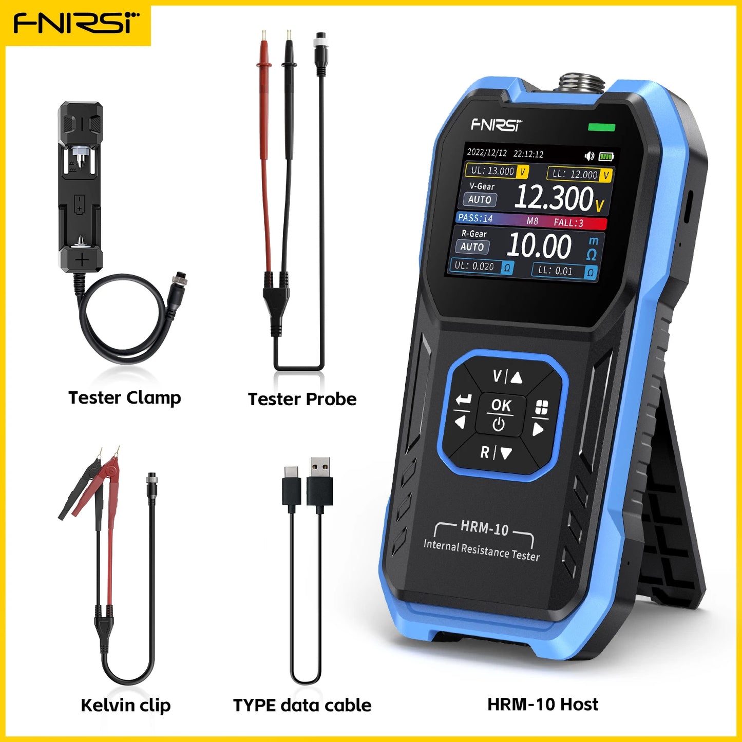 FNIRSI HRM-10 – Probador de Baterías 18650 y LiFePO4 de Alta Precisión