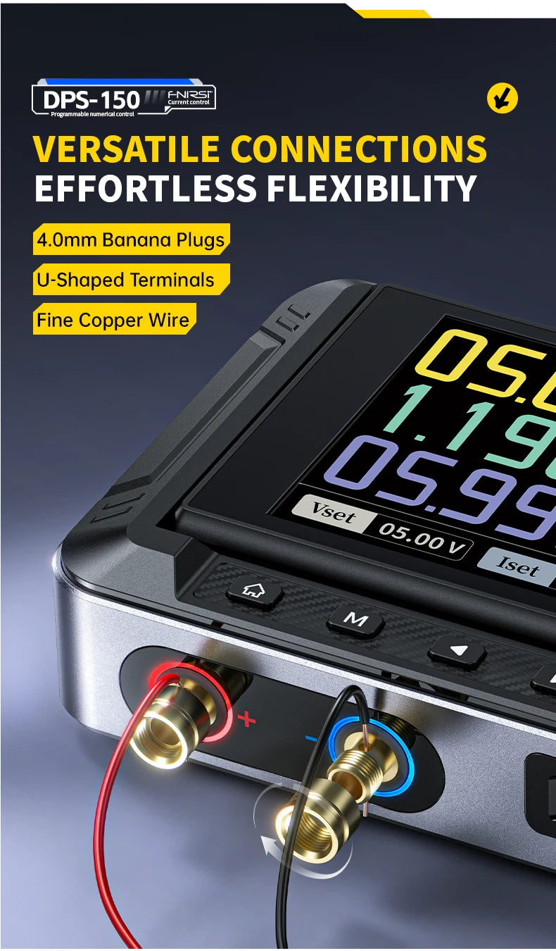 FNIRSI DPS-150 – Fuente de Alimentación DC Ajustable 30V 5A con Pantalla Digital Portátil