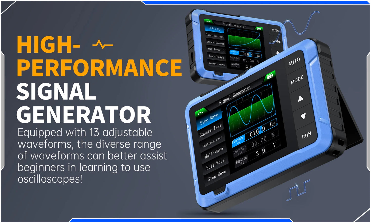 FNIRSI DSO510 / DSO152 / DSO153 – Mini Osciloscopios Digitales Portátiles 2 en 1