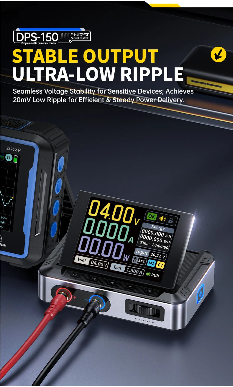 FNIRSI DPS-150 – Fuente de Alimentación DC Ajustable 30V 5A con Pantalla Digital Portátil