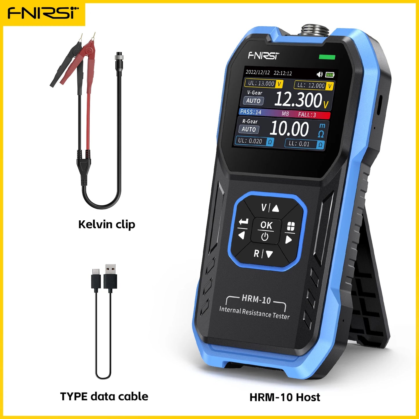 FNIRSI HRM-10 – Probador de Baterías 18650 y LiFePO4 de Alta Precisión