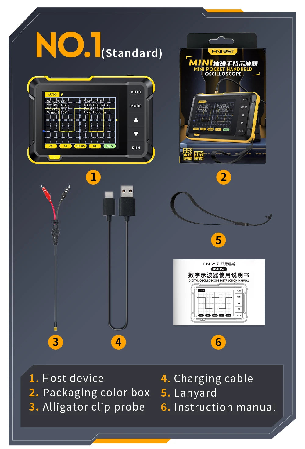 FNIRSI DSO510 / DSO152 / DSO153 – Mini Osciloscopios Digitales Portátiles 2 en 1