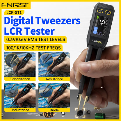 FNIRSI LCR-ST1 – Pinzas Digitales Inteligentes para Medición de Componentes SMD