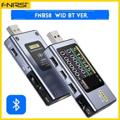 FNIRSI FNB58 – Medidor USB-C de Voltaje y Corriente | Con y Sin Bluetooth