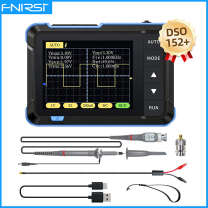 FNIRSI DSO510 / DSO152 / DSO153 – Mini Osciloscopios Digitales Portátiles 2 en 1