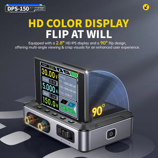 FNIRSI DPS-150 – Fuente de Alimentación DC Ajustable 30V 5A con Pantalla Digital Portátil
