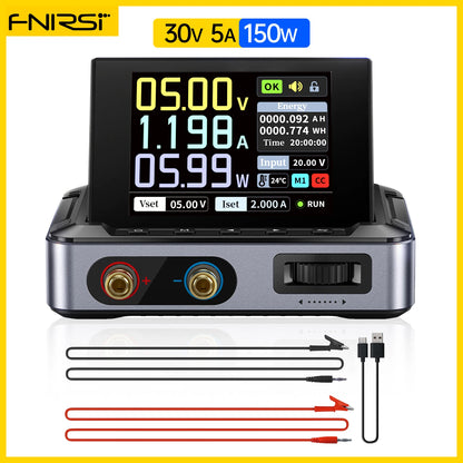 FNIRSI DPS-150 – Fuente de Alimentación DC Ajustable 30V 5A con Pantalla Digital Portátil