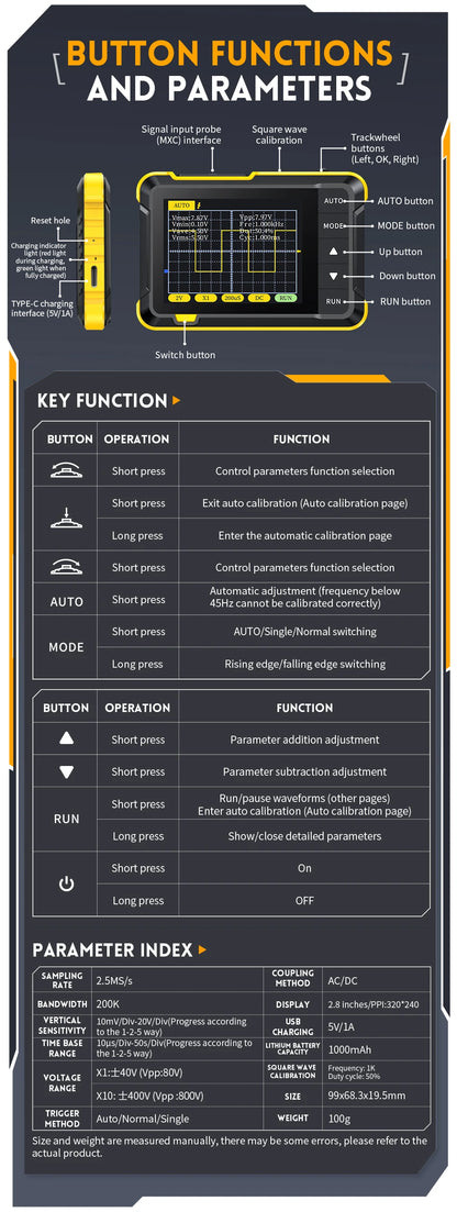FNIRSI DSO510 / DSO152 / DSO153 – Mini Osciloscopios Digitales Portátiles 2 en 1